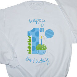 Baby Boy's 1st Birthday Personalized Youth Sweatshirt
